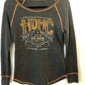 Harley Davidson grey thermal long sleeve shirt.